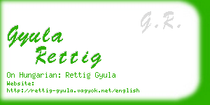 gyula rettig business card